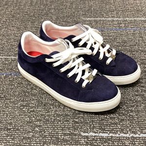 Isaia suede sneakers in Navy blue size US 11